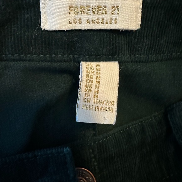 Green corduroy button up mini skirt - Picture 3 of 6